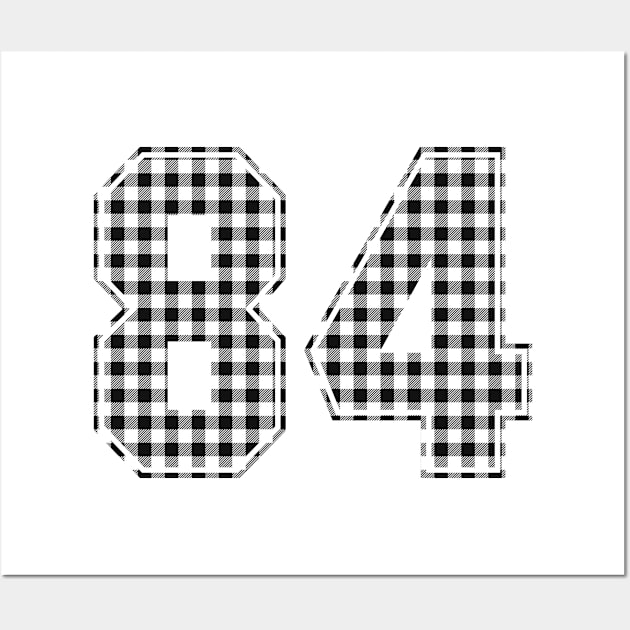 Plaid Number - 84 - Dark Wall Art by tavare